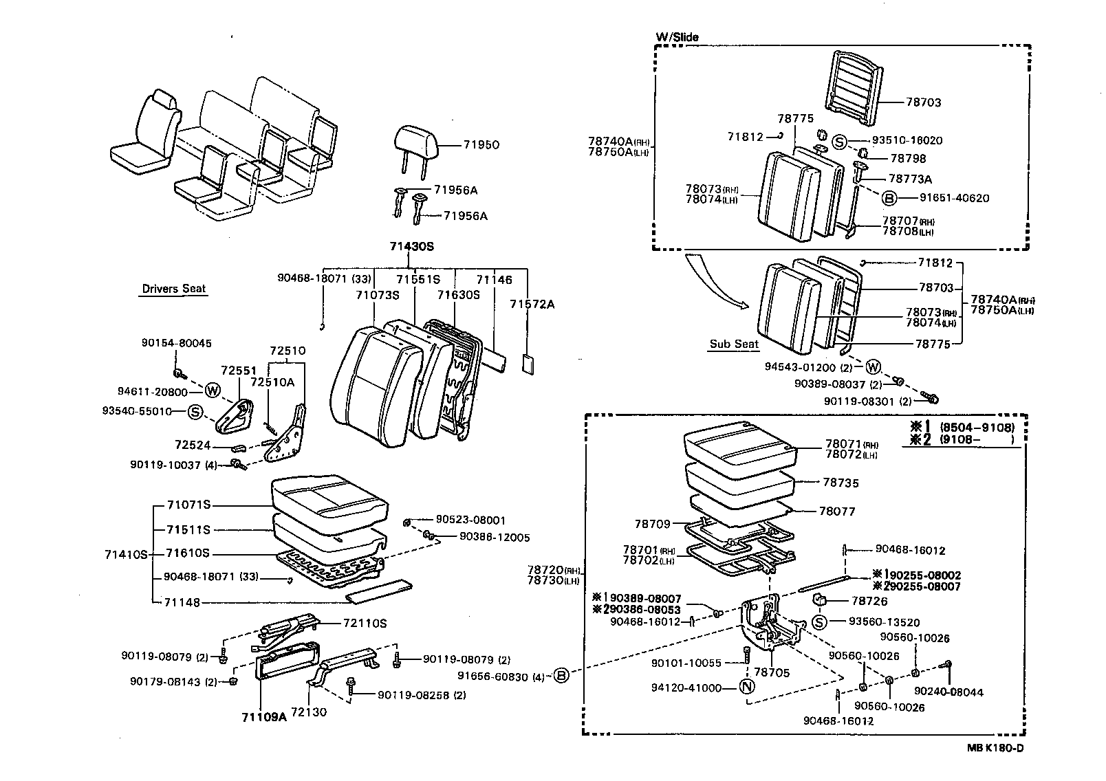  COASTER |  SEAT SEAT TRACK