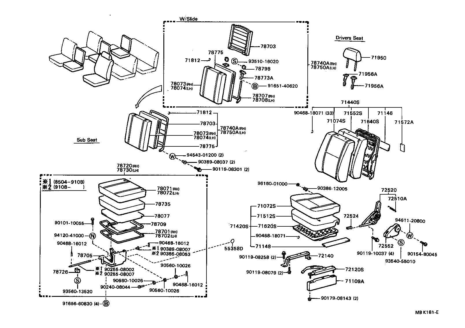  COASTER |  SEAT SEAT TRACK