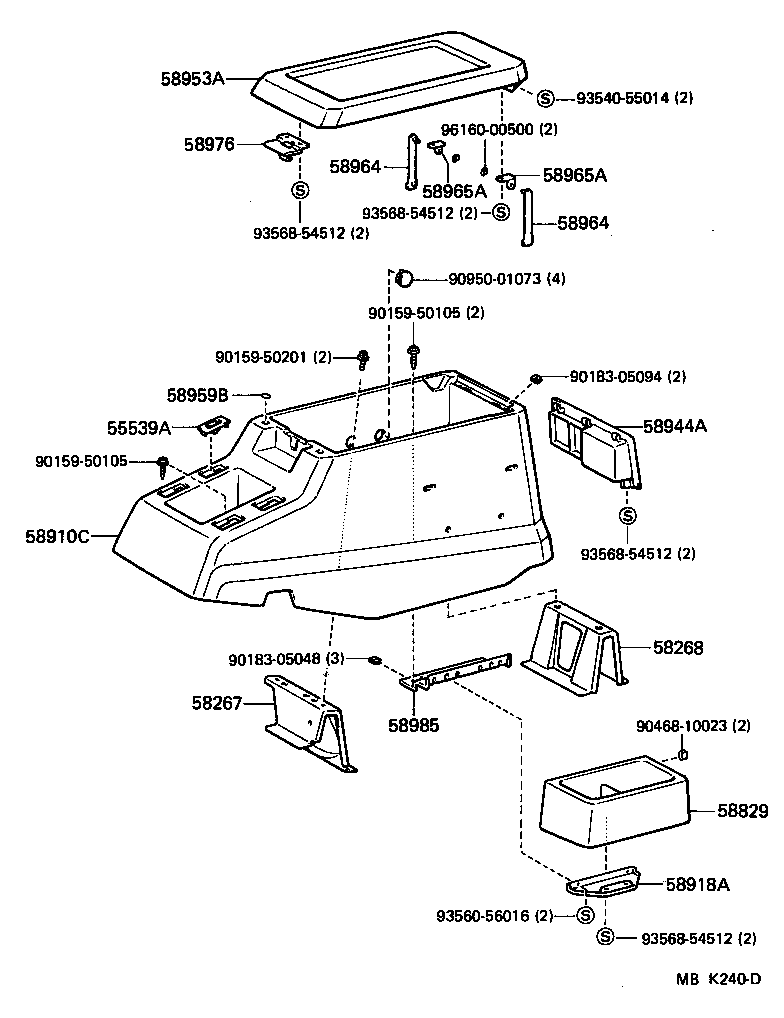  LAND CRUISER 60 |  CONSOLE BOX BRACKET
