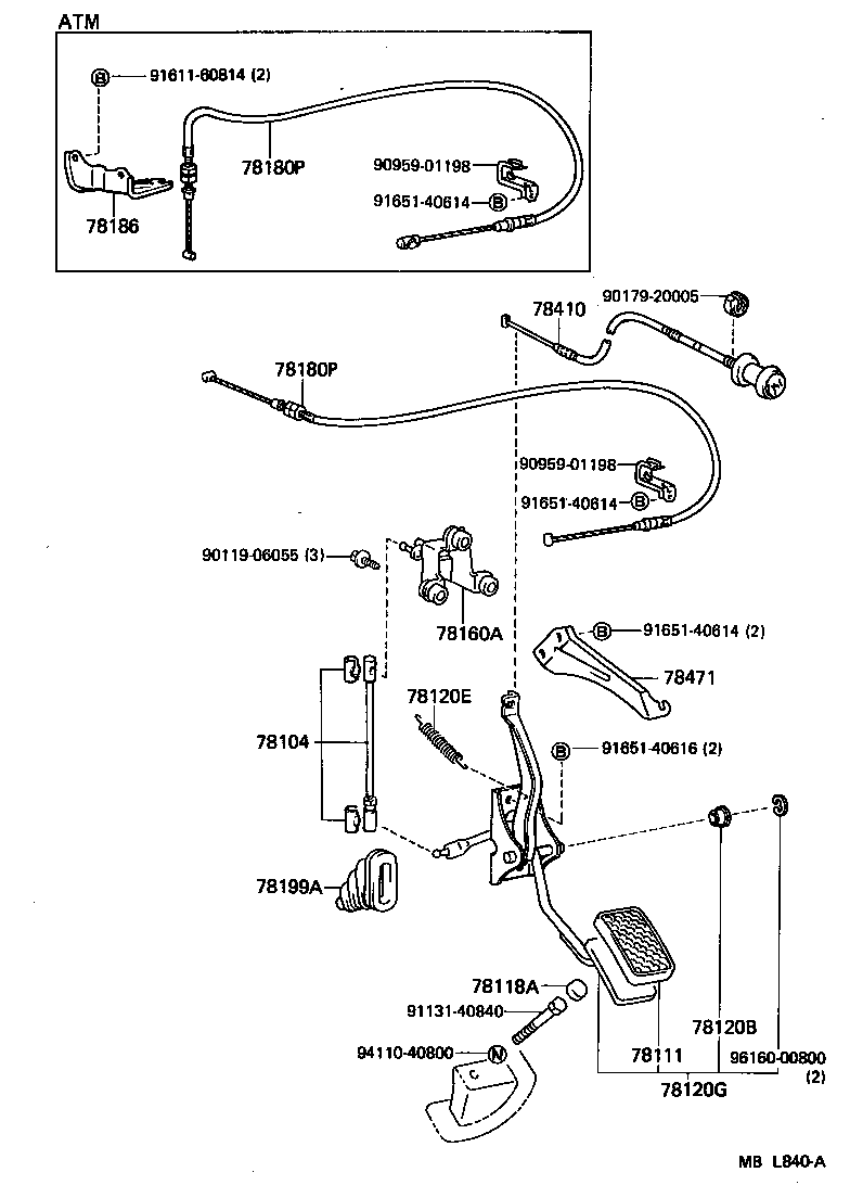  LAND CRUISER 60 62 |  ACCELERATOR LINK