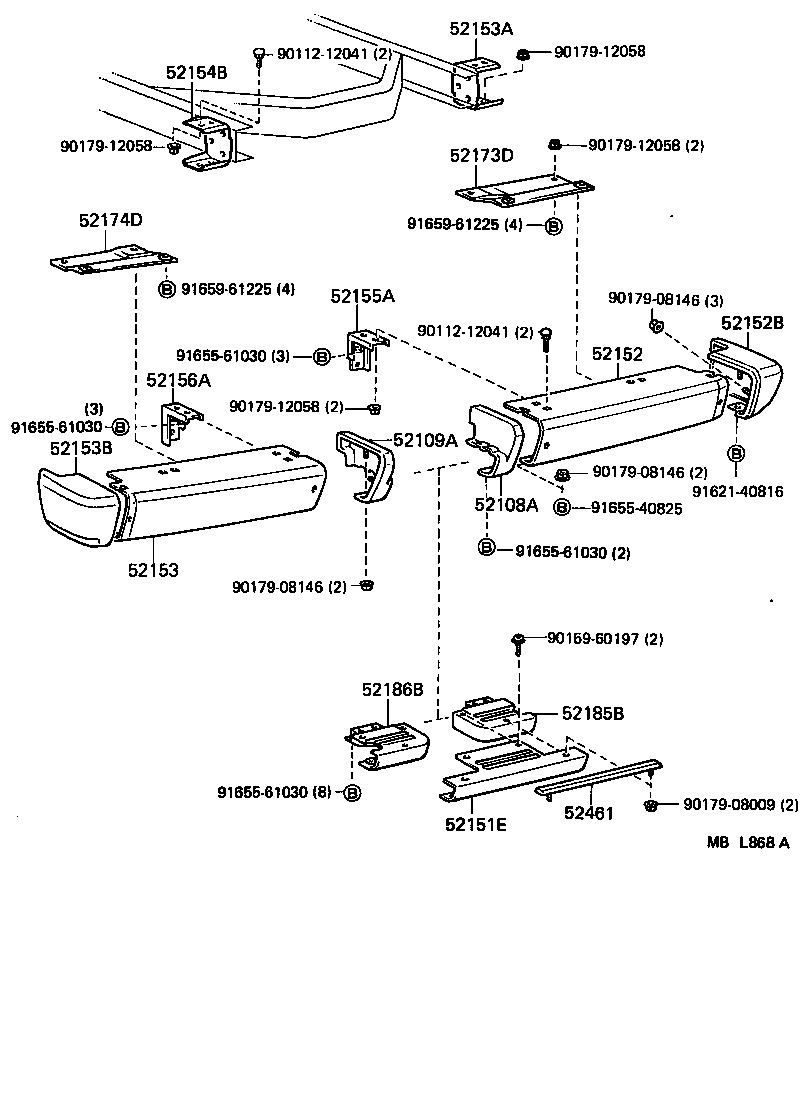  LAND CRUISER 60 62 |  REAR BUMPER BUMPER STAY