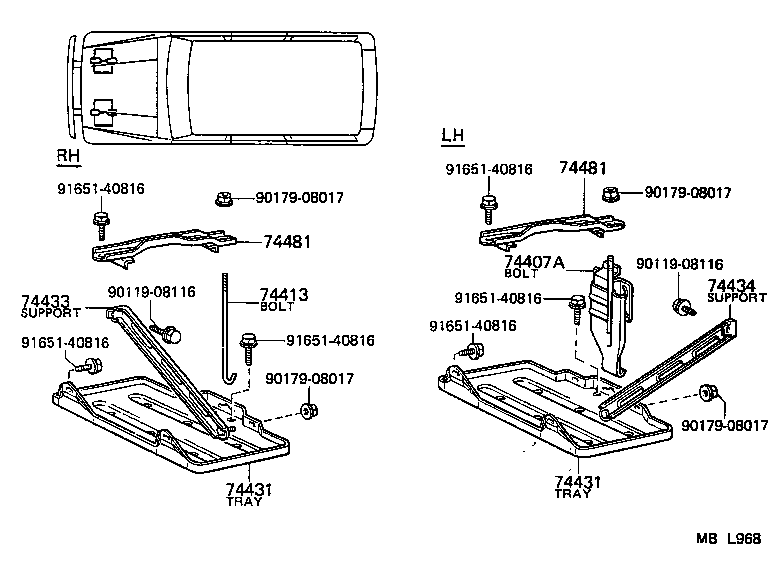  LAND CRUISER 60 62 |  BATTERY CARRIER