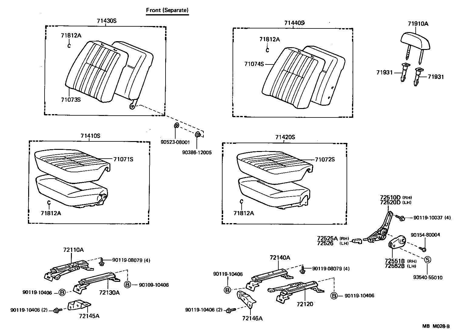  LAND CRUISER 60 62 |  SEAT SEAT TRACK