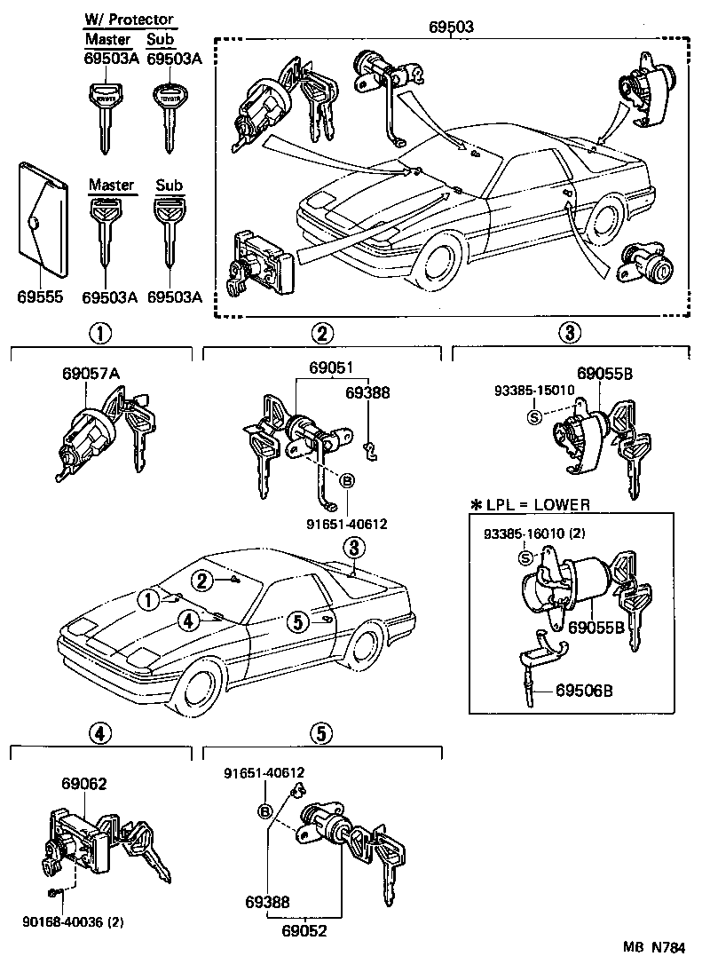  SUPRA |  LOCK CYLINDER SET