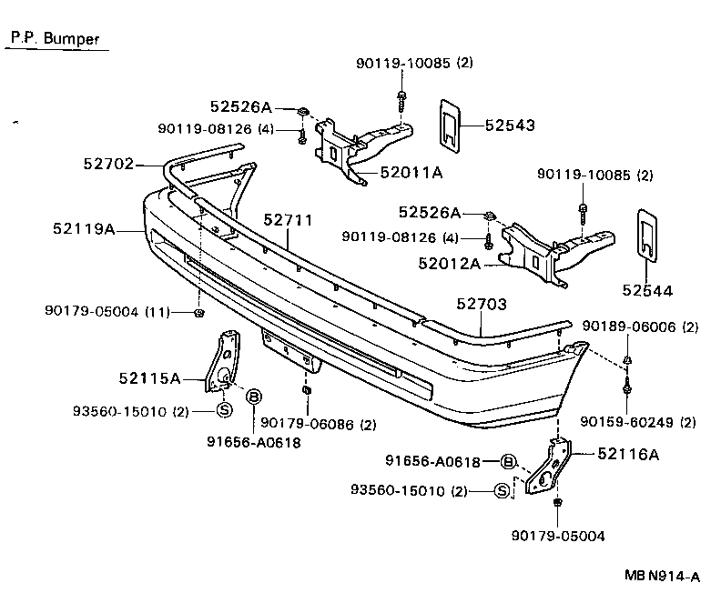  CAMRY |  FRONT BUMPER BUMPER STAY