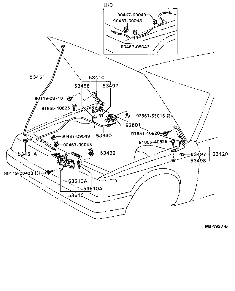  CAMRY |  HOOD LOCK HINGE