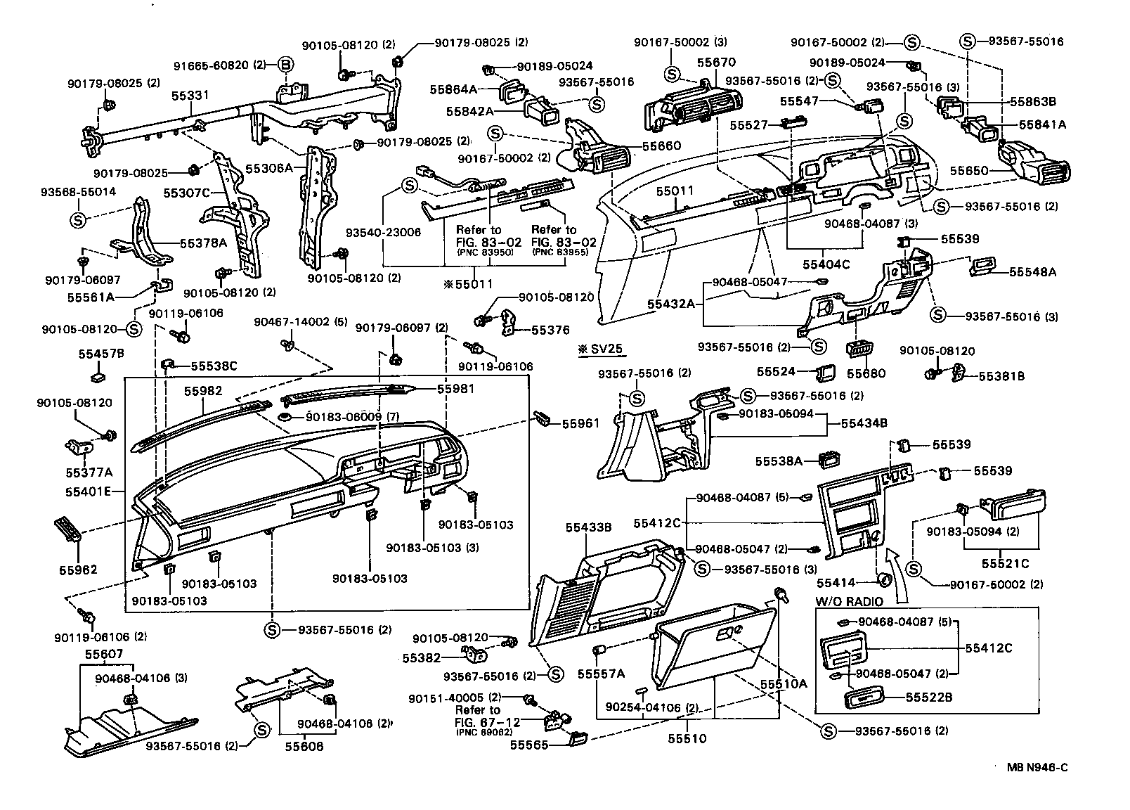  CAMRY |  INSTRUMENT PANEL GLOVE COMPARTMENT