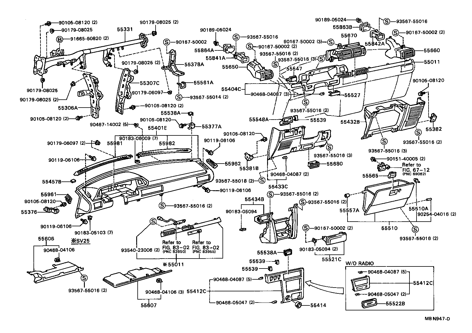  CAMRY |  INSTRUMENT PANEL GLOVE COMPARTMENT