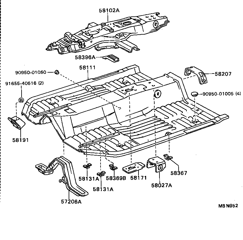  CAMRY |  FLOOR PAN LOWER BACK PANEL