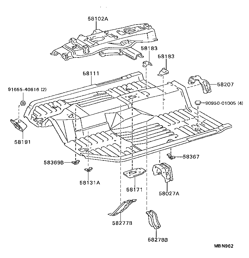  CAMRY |  FLOOR PAN LOWER BACK PANEL