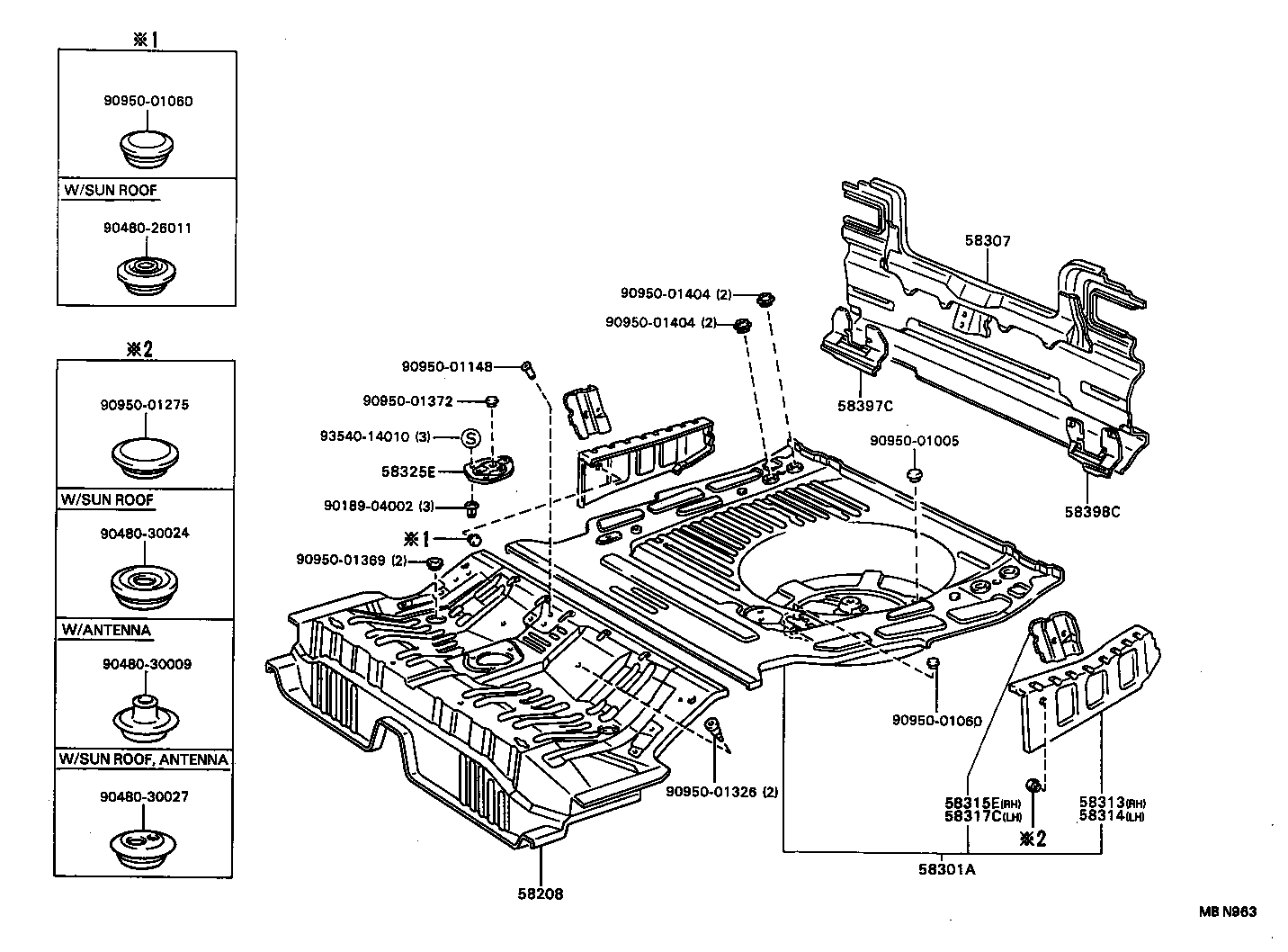  CAMRY |  FLOOR PAN LOWER BACK PANEL