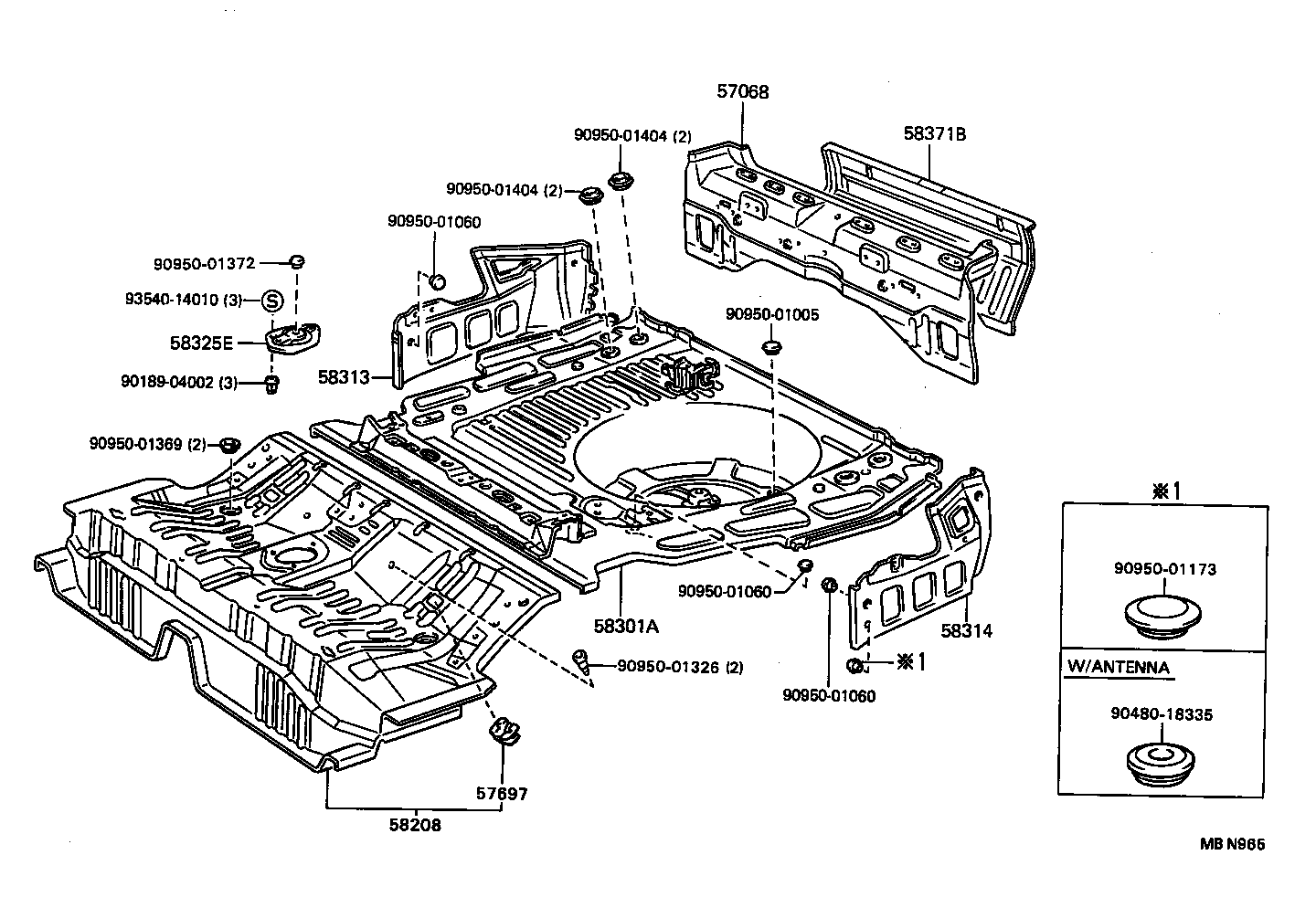  CAMRY |  FLOOR PAN LOWER BACK PANEL