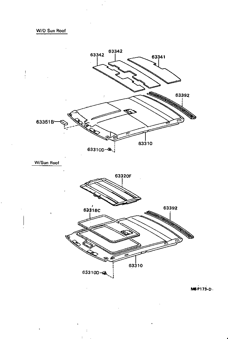  CAMRY |  ROOF HEADLINING SILENCER PAD