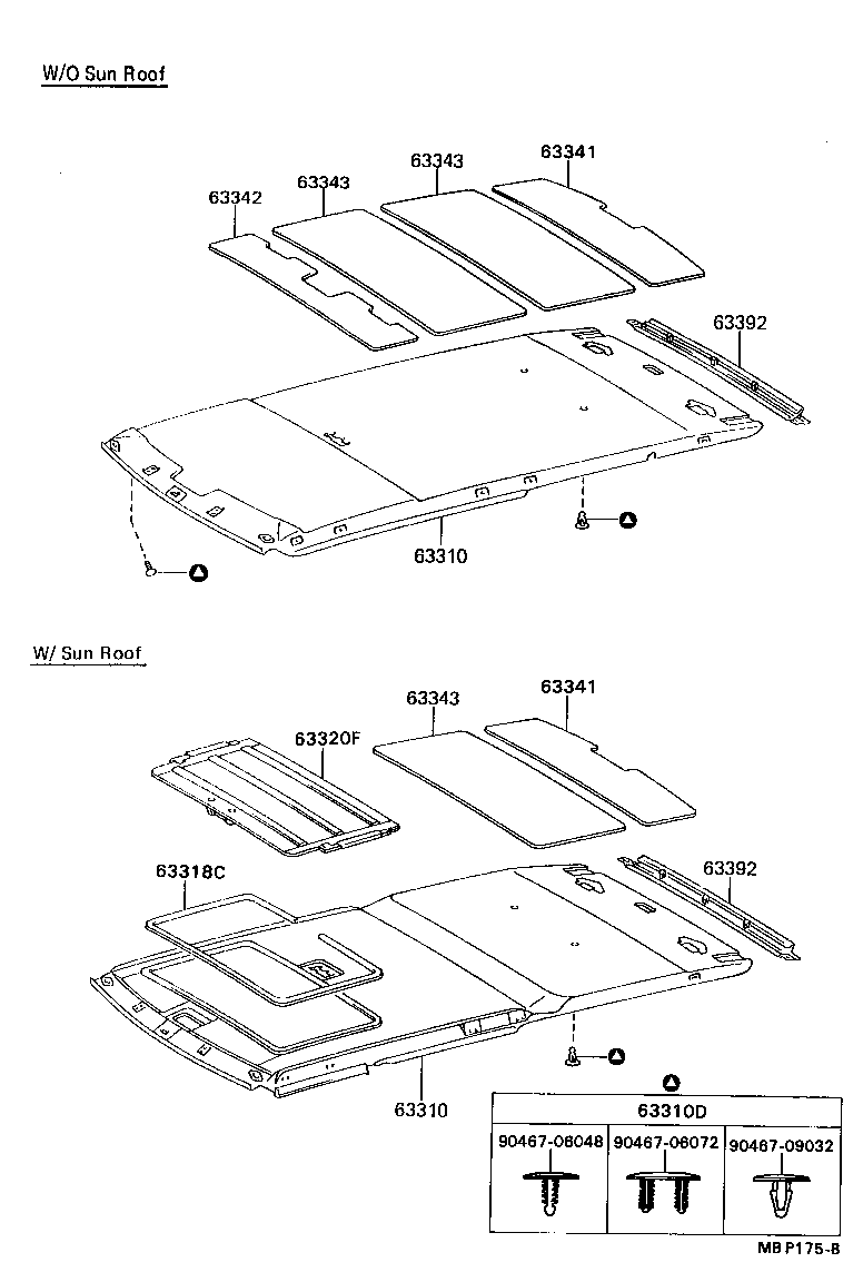  CAMRY |  ROOF HEADLINING SILENCER PAD