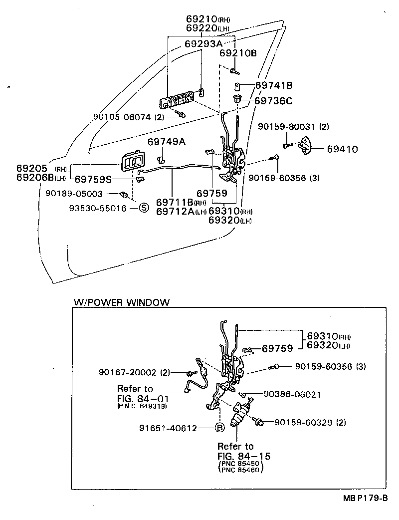  CAMRY |  FRONT DOOR LOCK HANDLE
