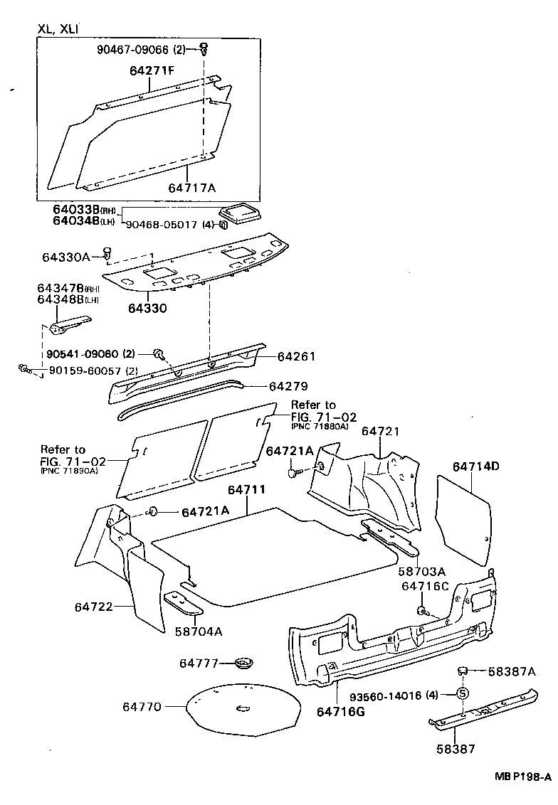  CAMRY |  PACKAGE TRAY PANEL LUGGAGE COMPARTMENT MAT