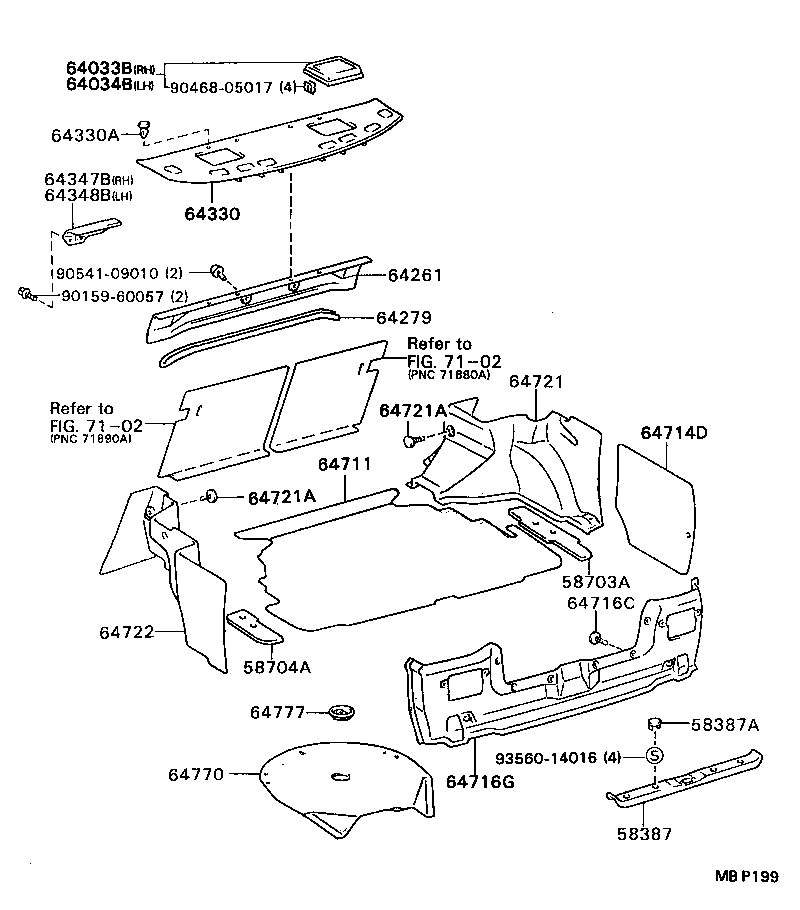  CAMRY |  PACKAGE TRAY PANEL LUGGAGE COMPARTMENT MAT