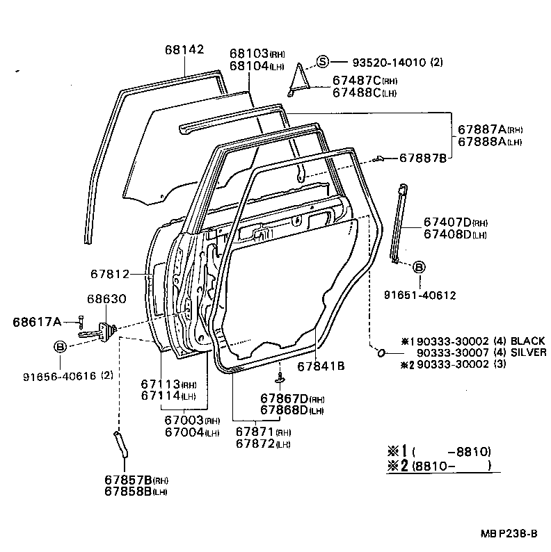  CAMRY |  REAR DOOR PANEL GLASS