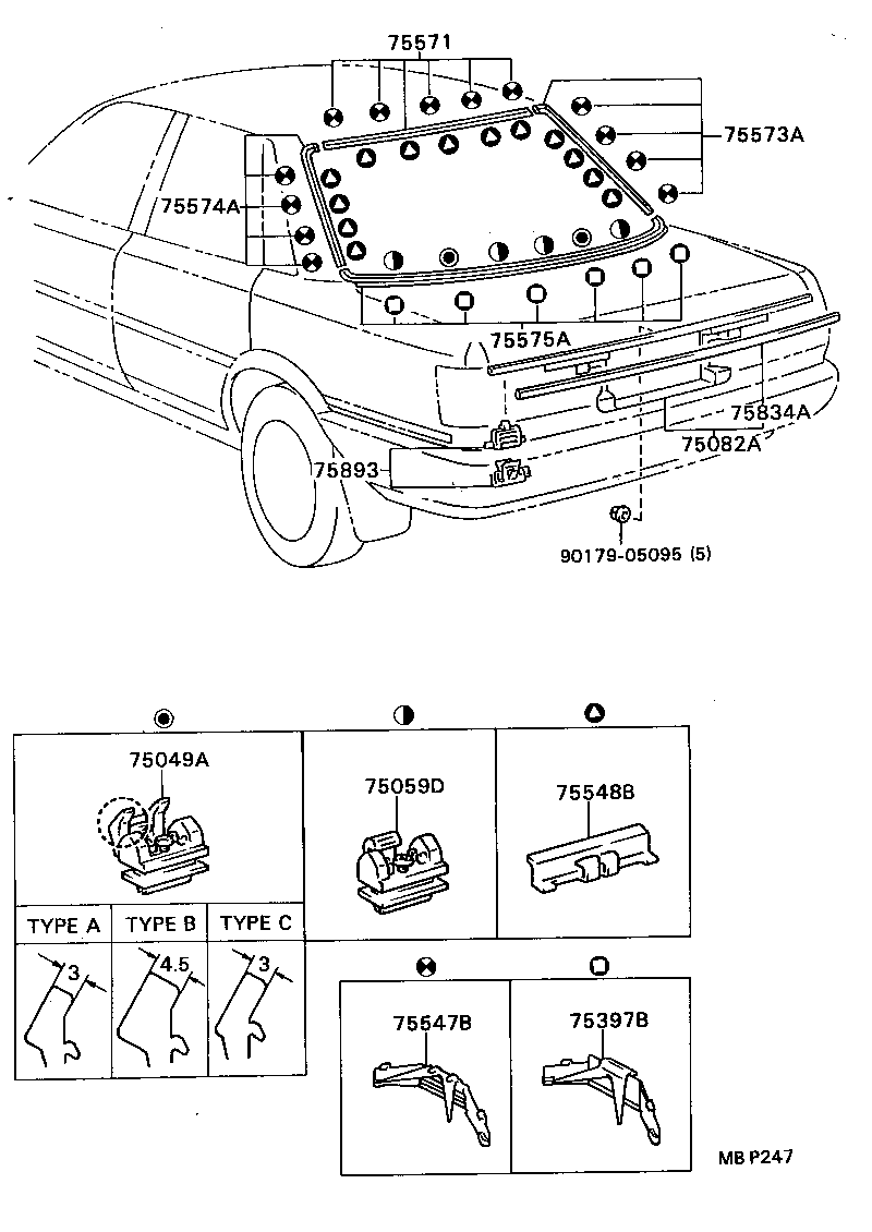  CAMRY |  REAR MOULDING