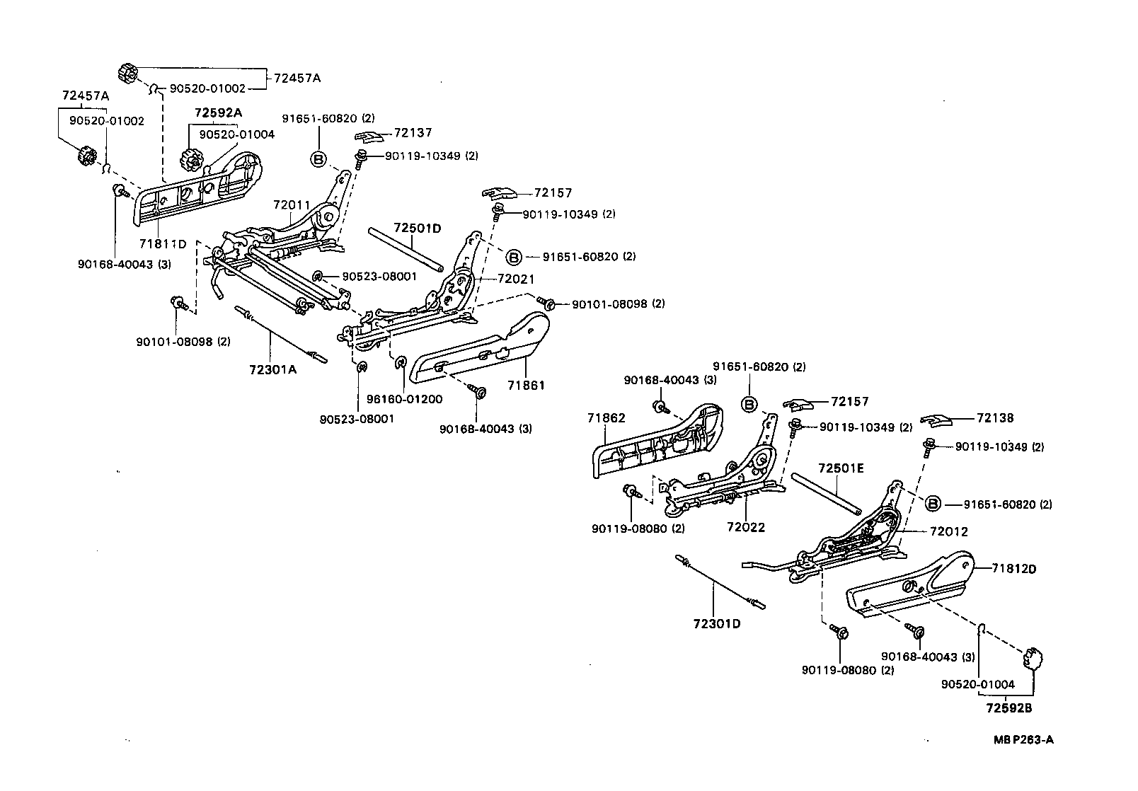  CAMRY |  FRONT SEAT SEAT TRACK