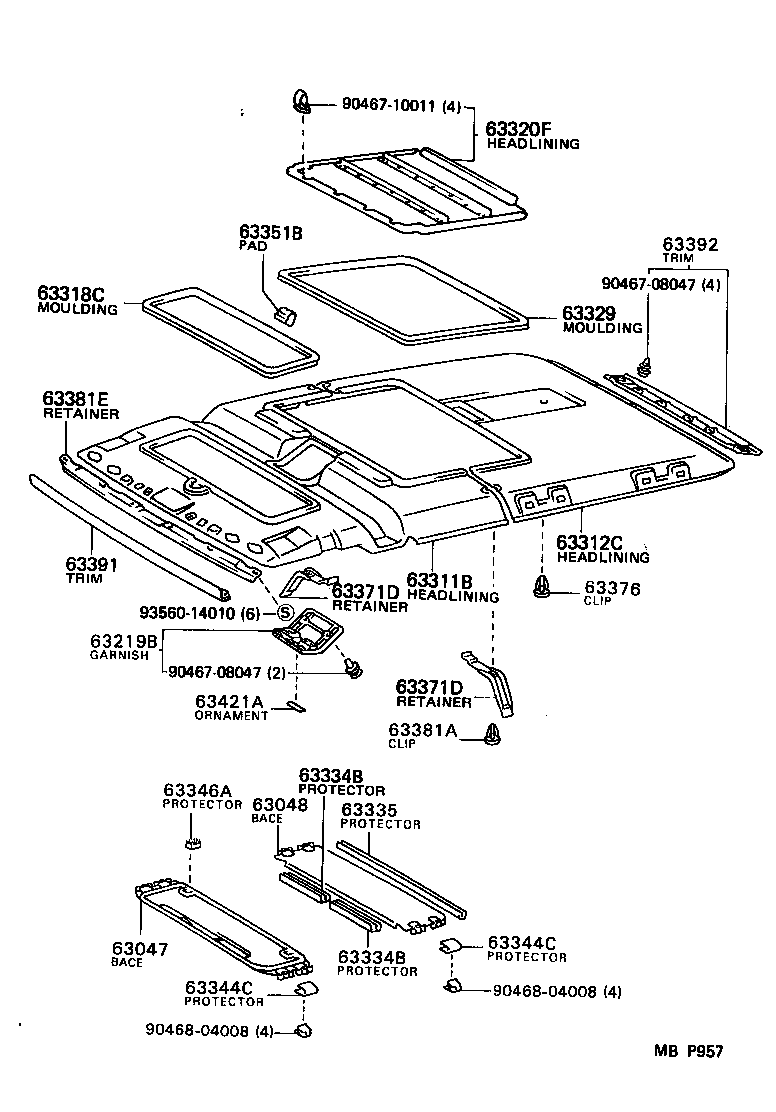  VAN |  ROOF HEADLINING SILENCER PAD