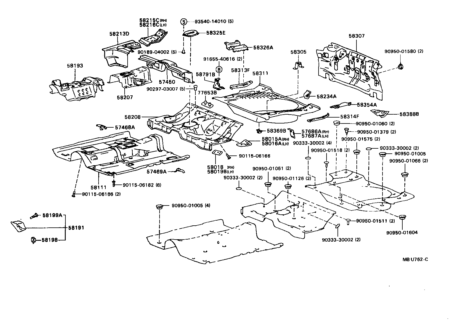  CELICA |  FLOOR PAN LOWER BACK PANEL