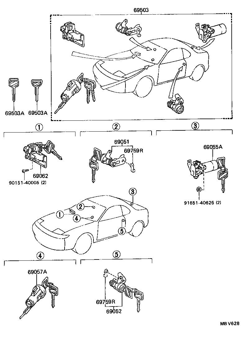  CELICA |  LOCK CYLINDER SET