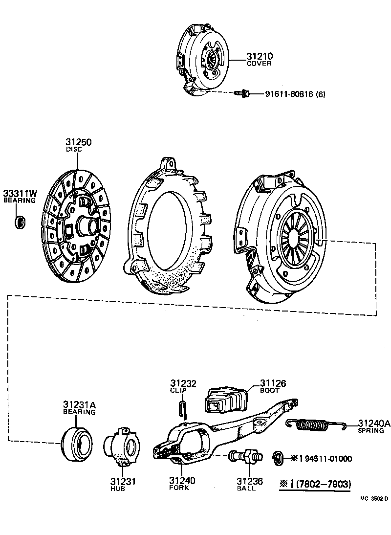  STARLET |  CLUTCH RELEASE FORK