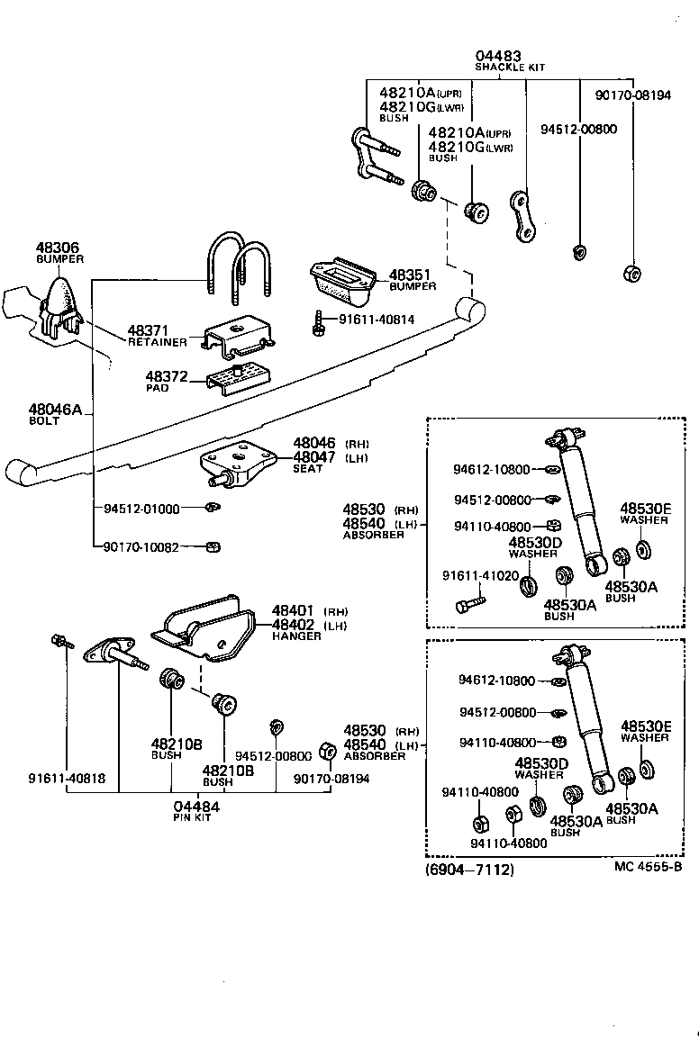  TOYOTA1000 |  REAR SPRING SHOCK ABSORBER