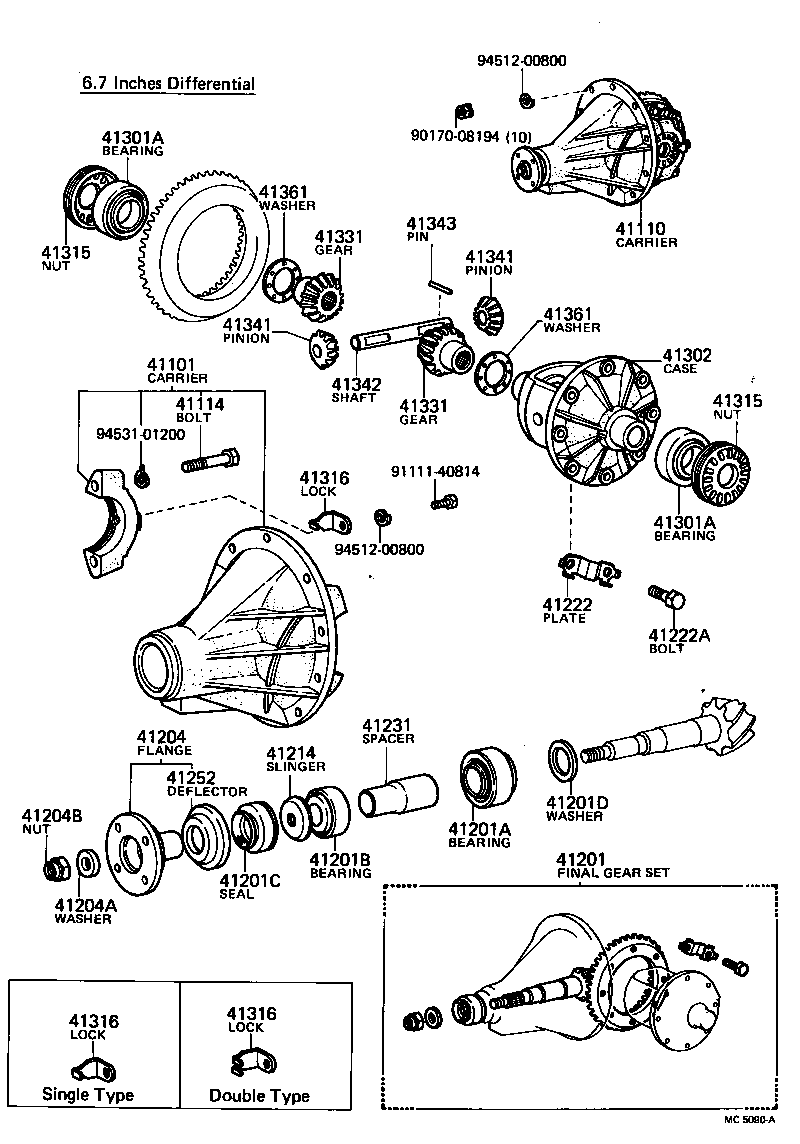  CARINA |  REAR AXLE HOUSING DIFFERENTIAL