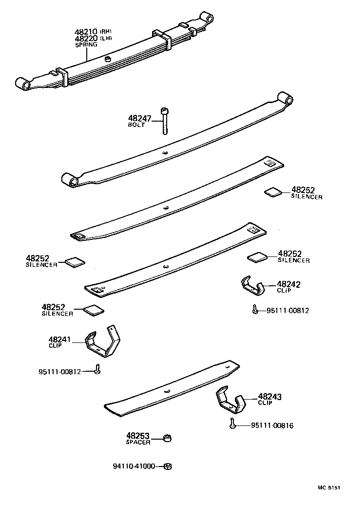  CARINA |  REAR SPRING SHOCK ABSORBER