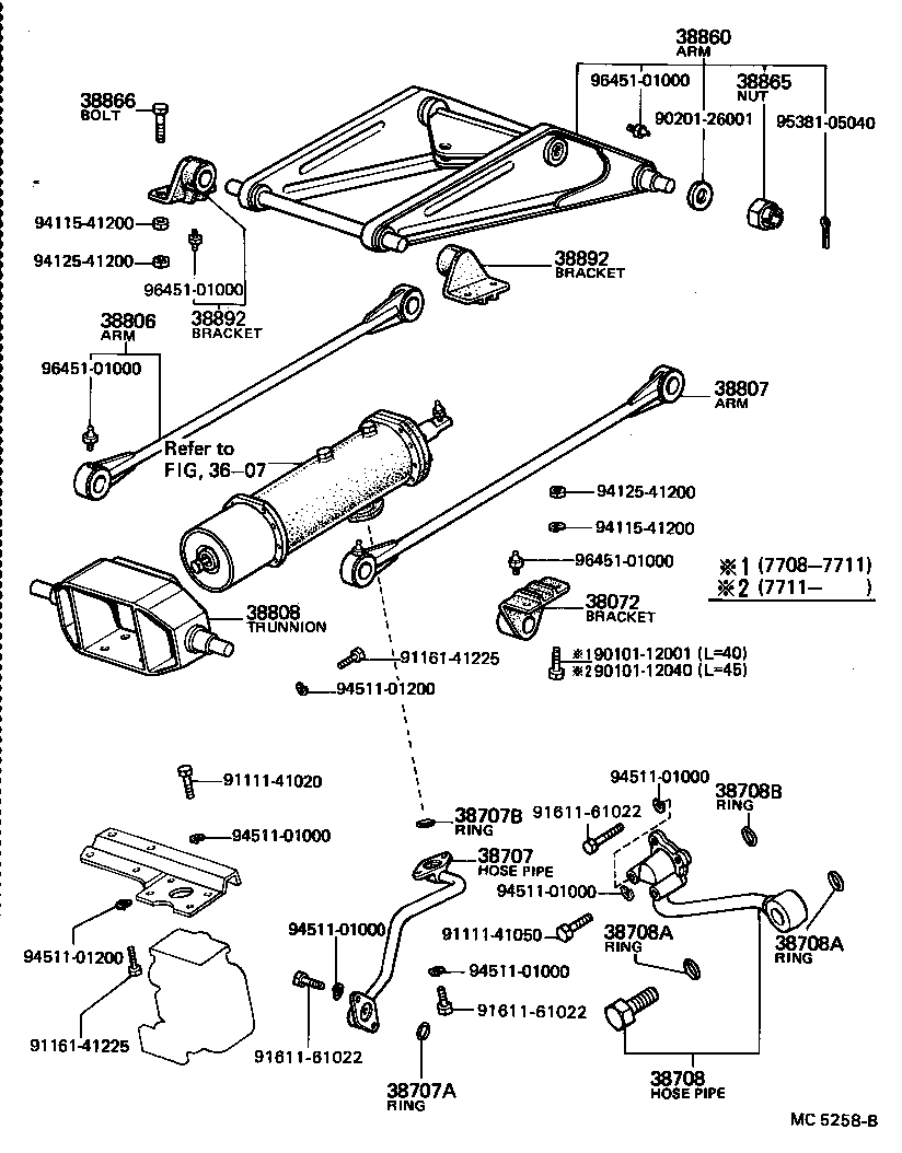  DYNA |  HOIST CYLINDER TRUNNION LIFT ARM