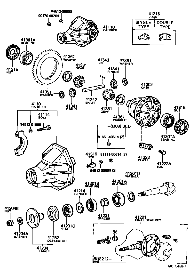  STARLET |  REAR AXLE HOUSING DIFFERENTIAL
