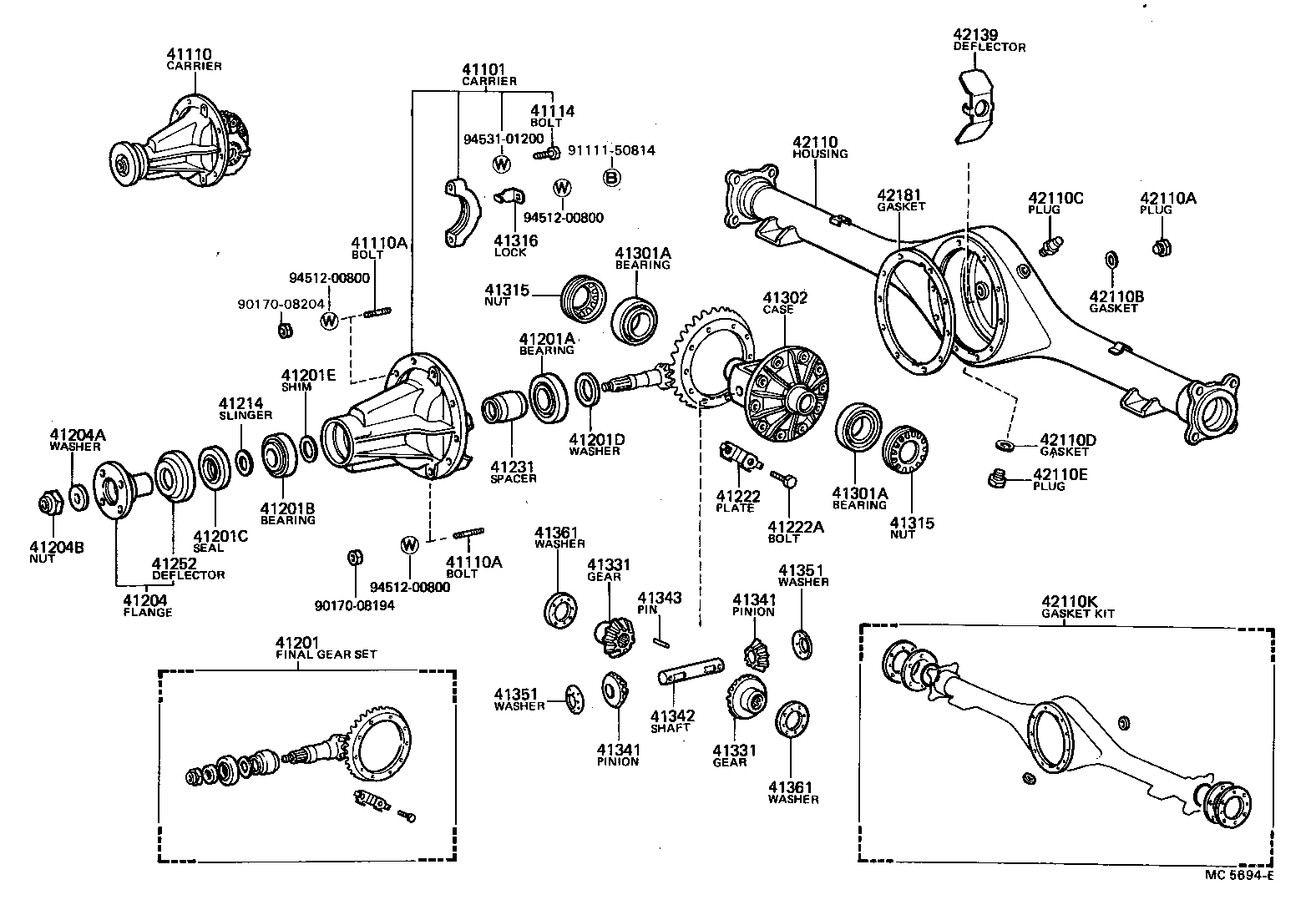  HILUX |  REAR AXLE HOUSING DIFFERENTIAL