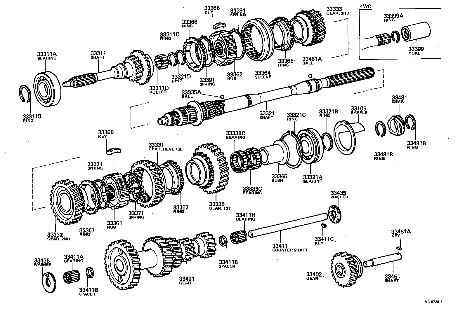  HILUX |  TRANSMISSION GEAR MTM