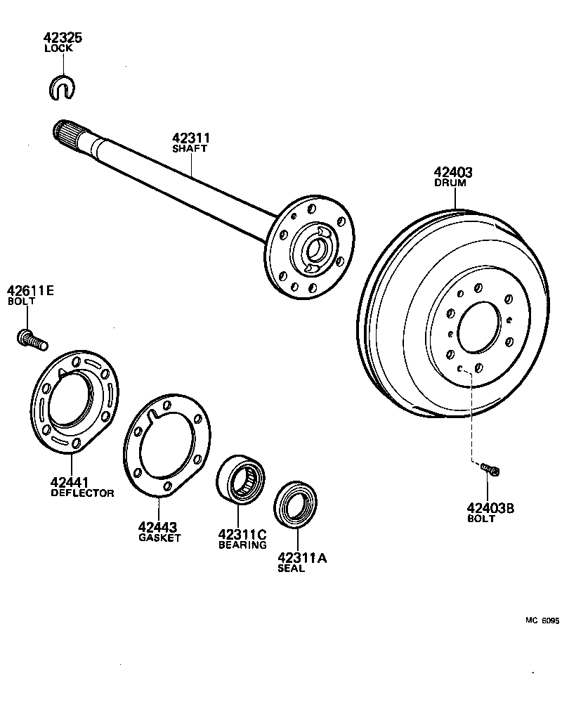  TOYOACE |  REAR AXLE SHAFT HUB