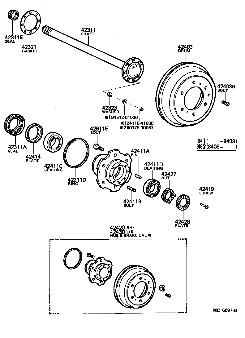  TOYOACE |  REAR AXLE SHAFT HUB