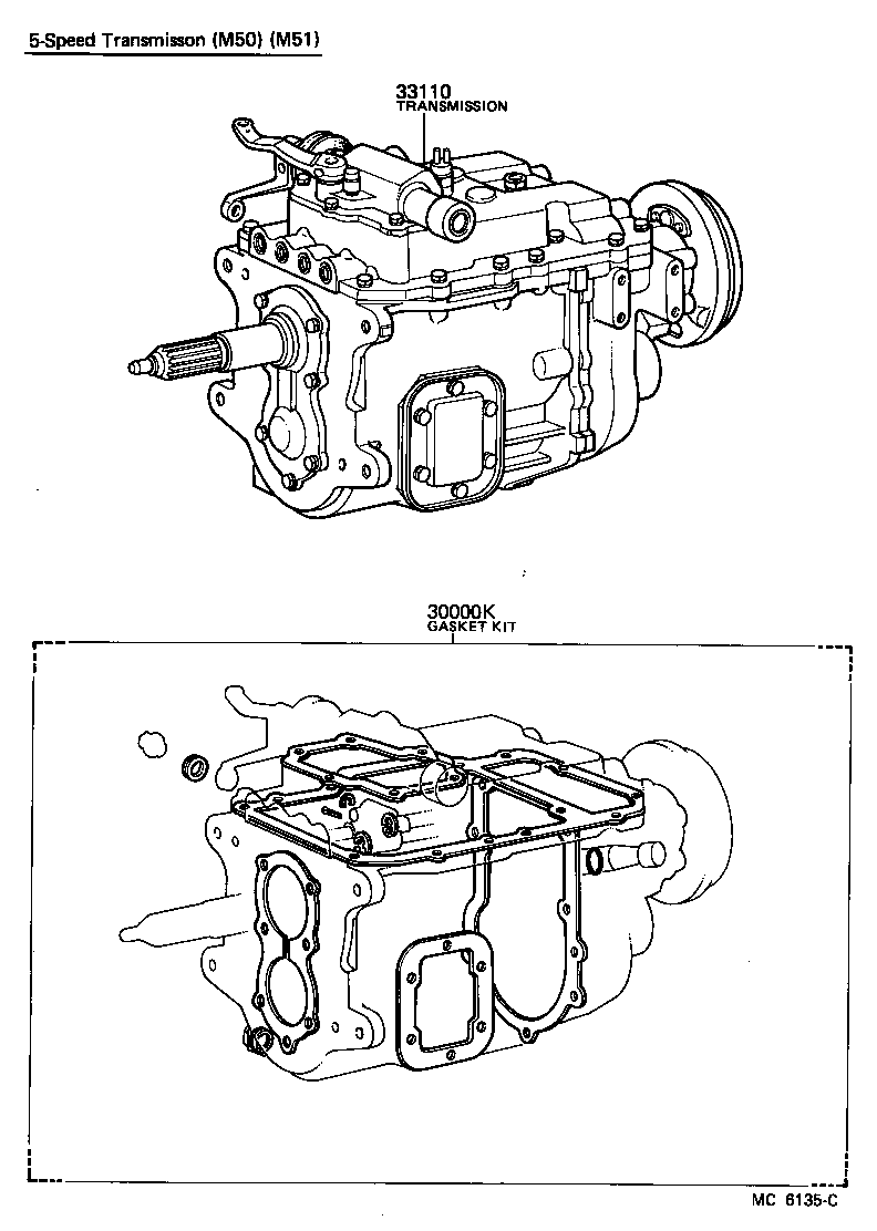  TOYOACE |  TRANSAXLE OR TRANSMISSION ASSY GASKET KIT MTM