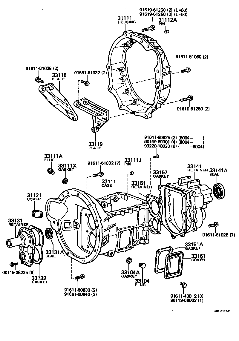  TOYOACE |  CLUTCH HOUSING TRANSMISSION CASE MTM