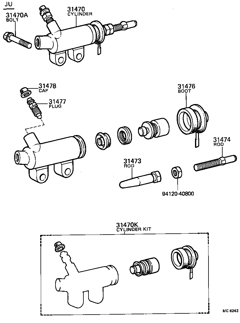  DYNA |  CLUTCH RELEASE CYLINDER