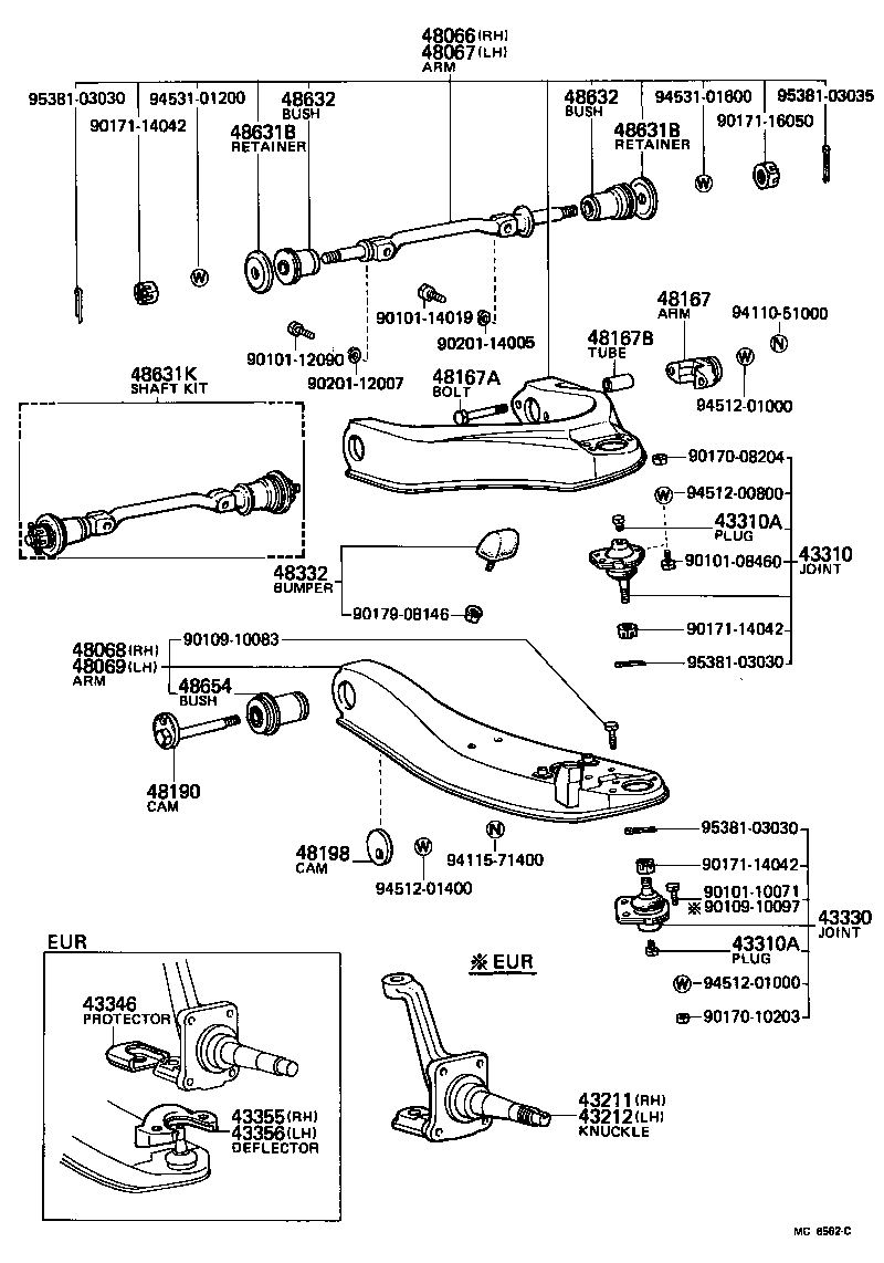  LITEACE |  FRONT AXLE ARM STEERING KNUCKLE