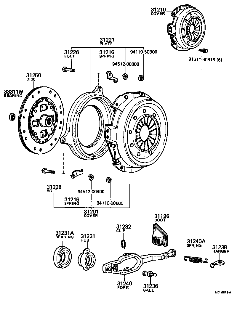  LITEACE |  CLUTCH RELEASE FORK