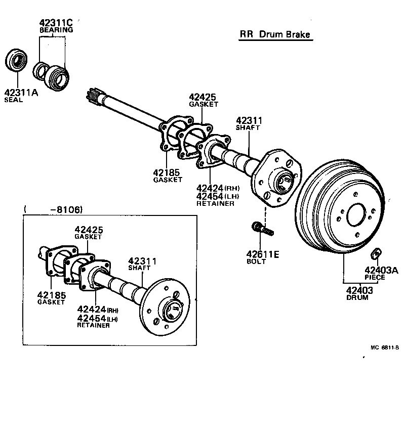  CARINA |  REAR AXLE SHAFT HUB