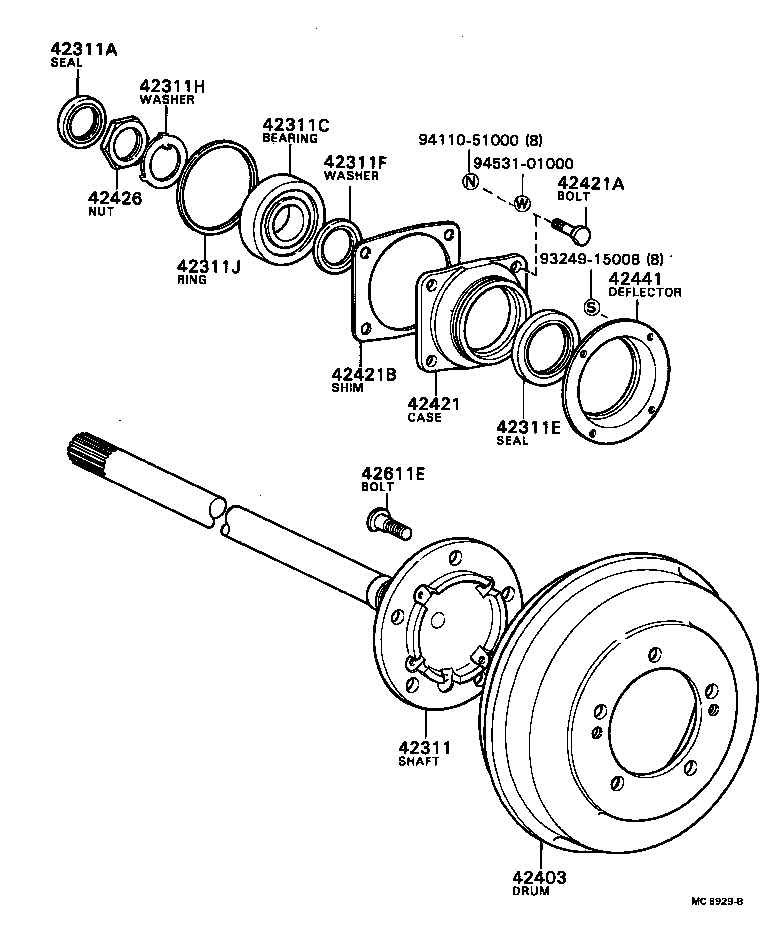  BLIZZARD |  REAR AXLE SHAFT HUB