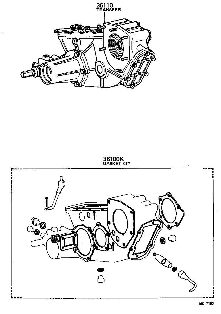  LAND CRUISER 40 |  TRANSFER ASSEMBLY GASKET KIT