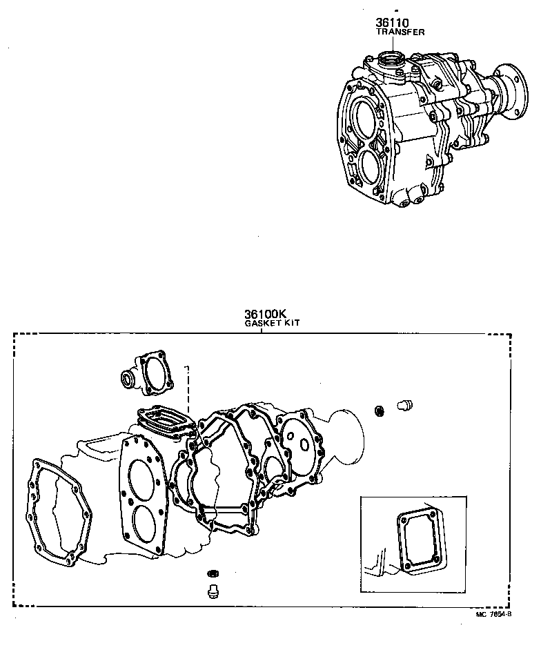 HILUX |  TRANSFER ASSEMBLY GASKET KIT