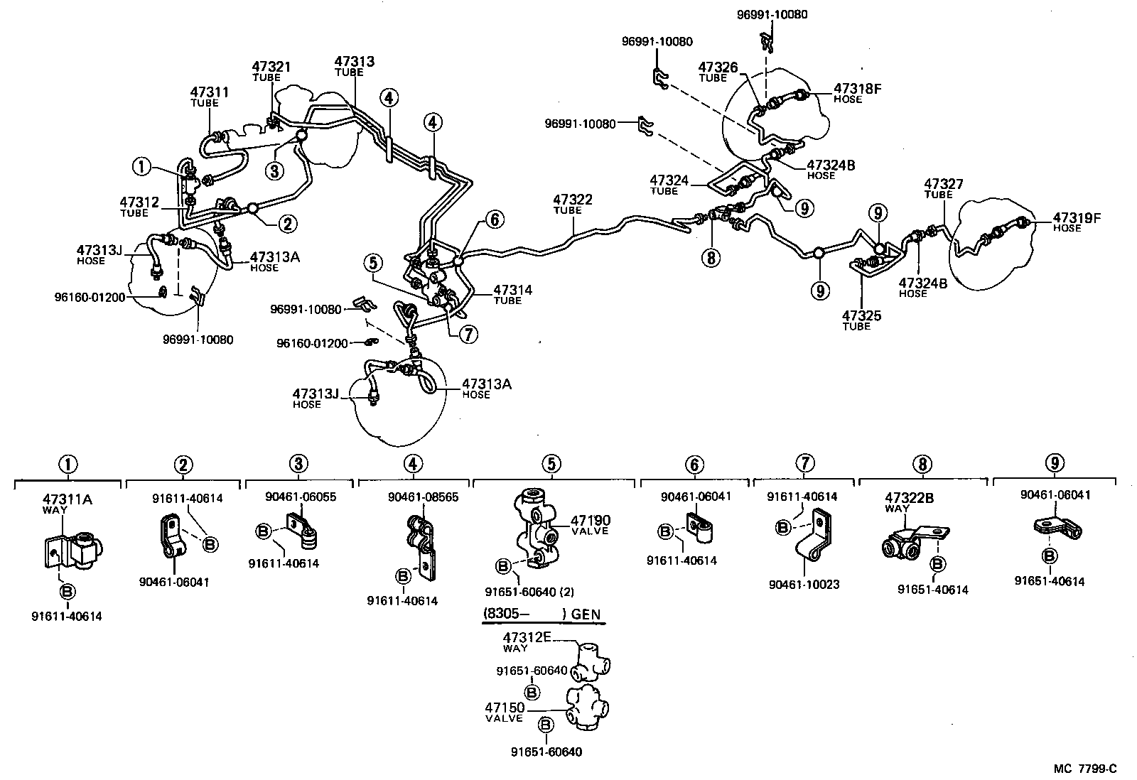  CELICA |  BRAKE TUBE CLAMP