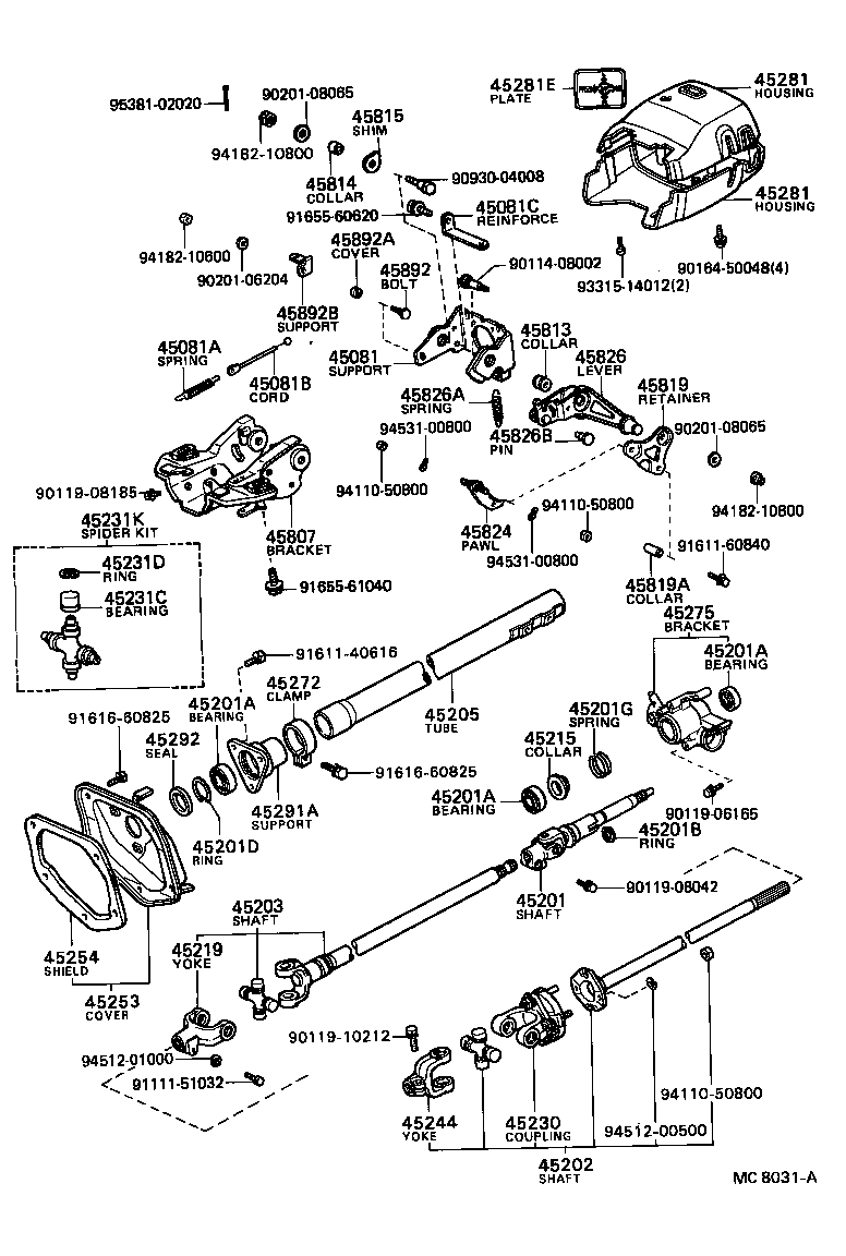  HILUX |  STEERING COLUMN SHAFT