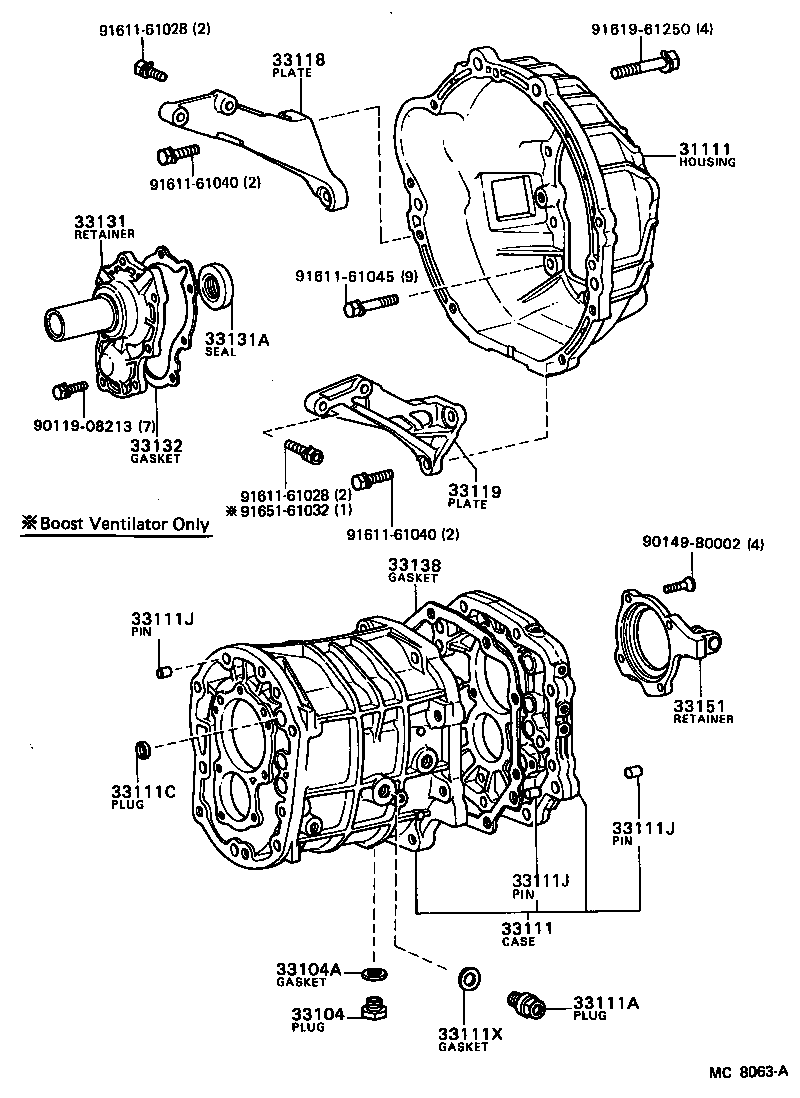  CELICA |  CLUTCH HOUSING TRANSMISSION CASE MTM