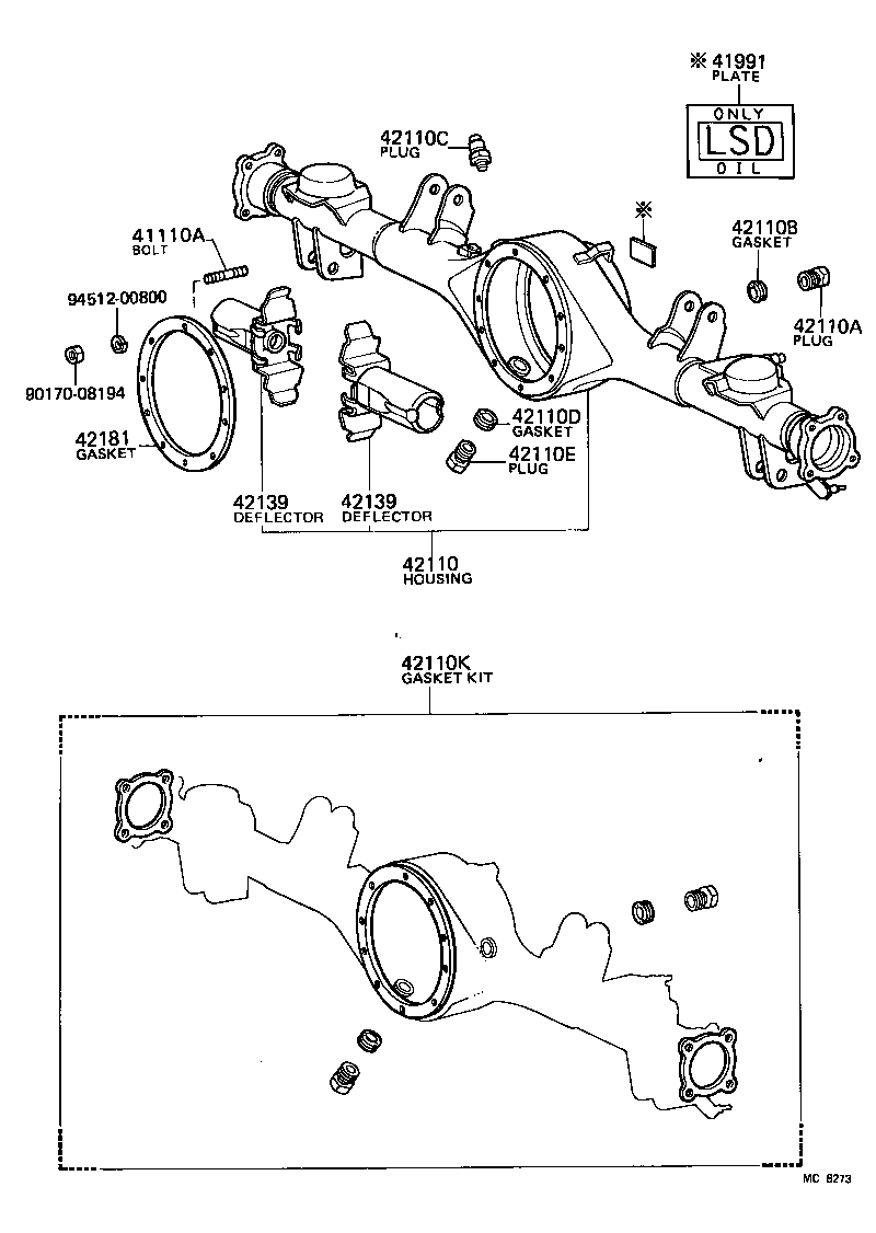  CARINA |  REAR AXLE HOUSING DIFFERENTIAL